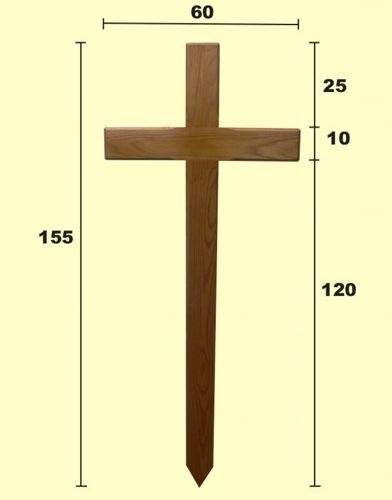 Holzkreuz  mit Namen und Daten Bild 2